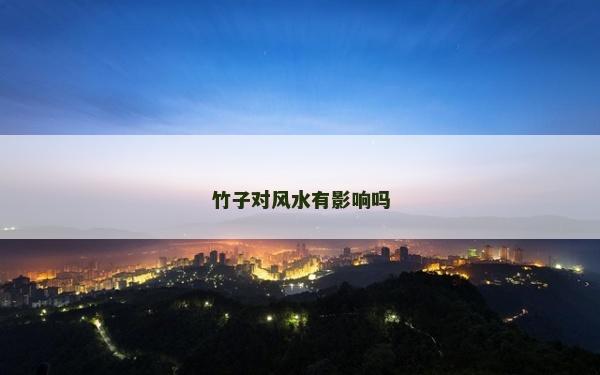 竹子对风水有影响吗
