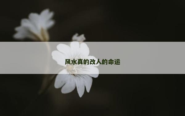 风水真的改人的命运
