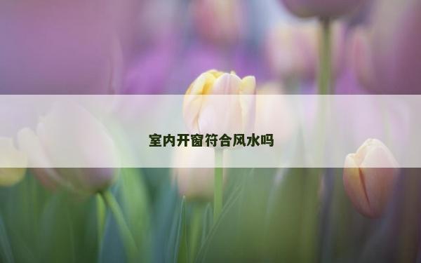 室内开窗符合风水吗