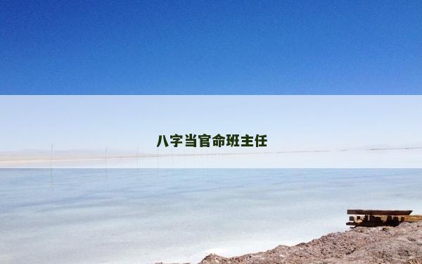 八字当官命班主任