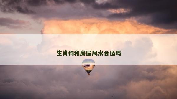 生肖狗和房屋风水合适吗
