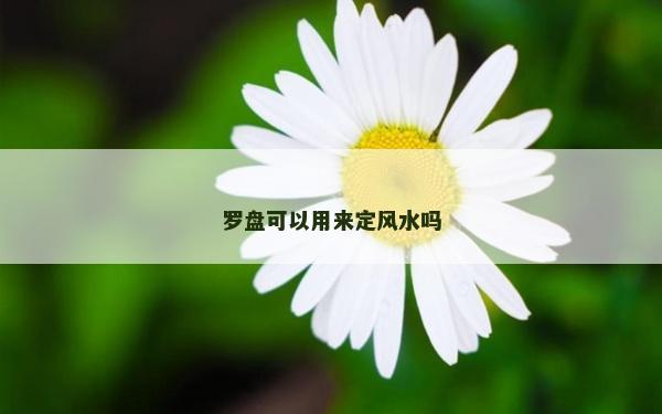 罗盘可以用来定风水吗