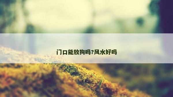 门口能放狗吗?风水好吗