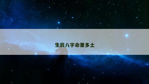 生辰八字命里多土