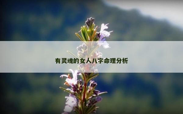 有灵魂的女人八字命理分析