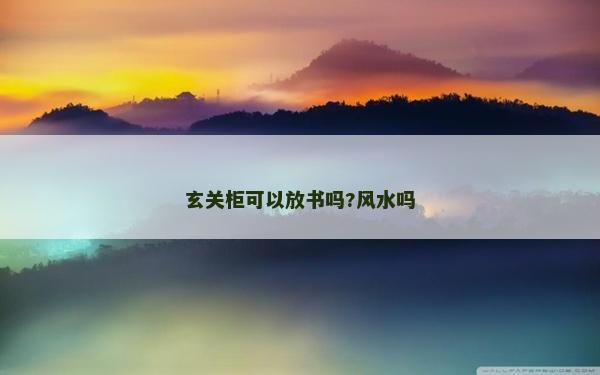 玄关柜可以放书吗?风水吗