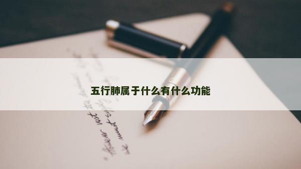 五行肺属于什么有什么功能