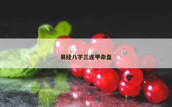 易经八字三连甲命盘