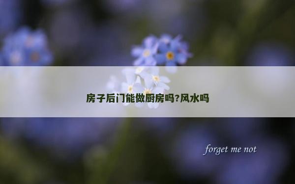 房子后门能做厨房吗?风水吗