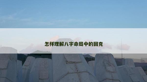 怎样理解八字命局中的回克