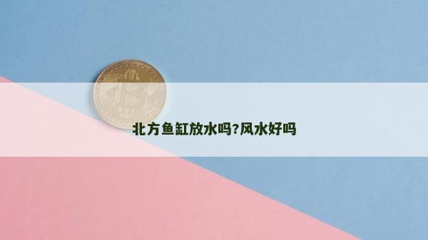 北方鱼缸放水吗?风水好吗