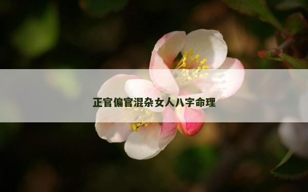 正官偏官混杂女人八字命理