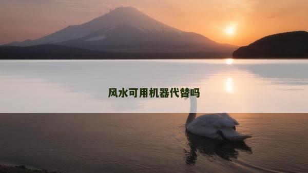 风水可用机器代替吗