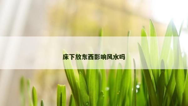 床下放东西影响风水吗