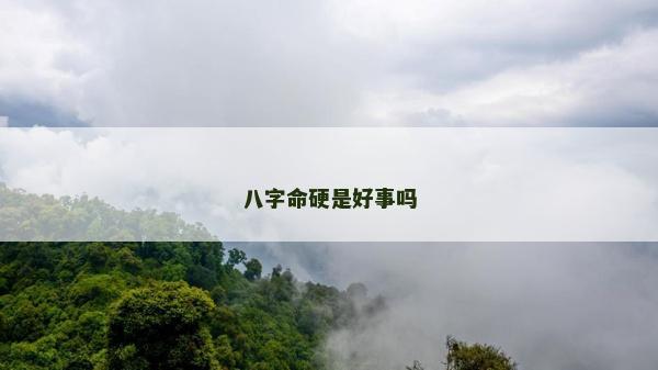 八字命硬是好事吗