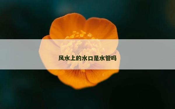 风水上的水口是水管吗