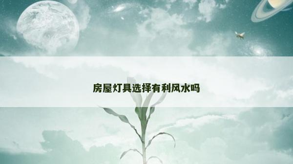 房屋灯具选择有利风水吗