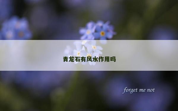青龙石有风水作用吗