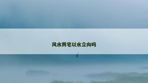 风水阴宅以水立向吗