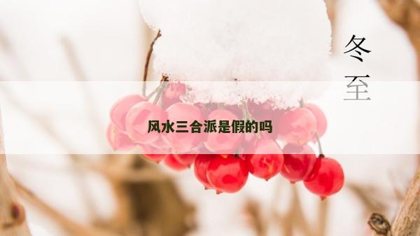 风水三合派是假的吗
