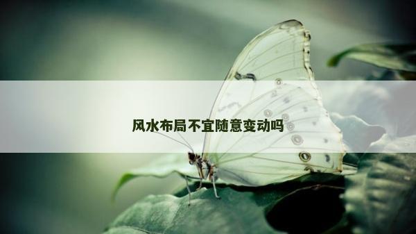 风水布局不宜随意变动吗