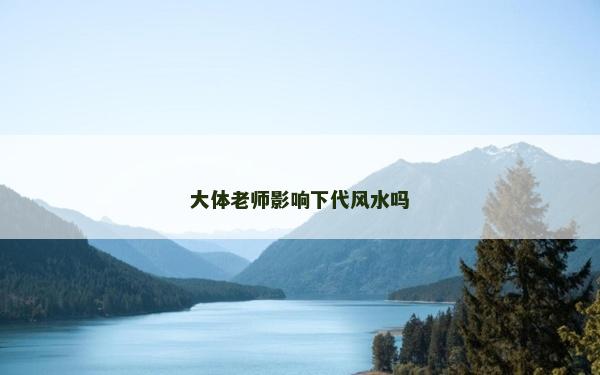 大体老师影响下代风水吗