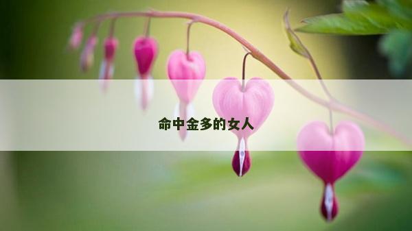 命中金多的女人
