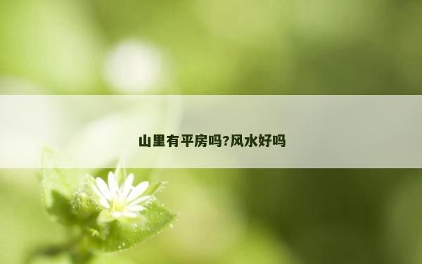 山里有平房吗?风水好吗