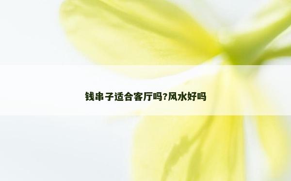 钱串子适合客厅吗?风水好吗