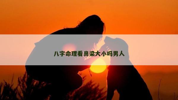 八字命理看鼻梁大小吗男人