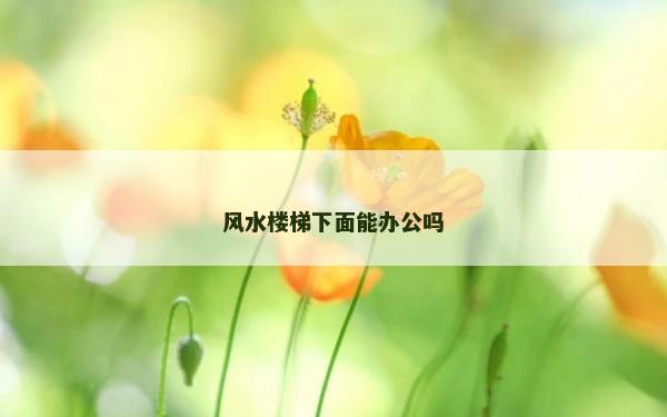 风水楼梯下面能办公吗