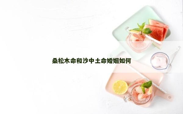 桑松木命和沙中土命婚姻如何