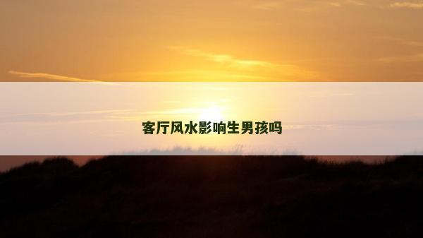客厅风水影响生男孩吗