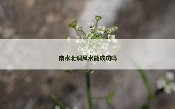 南水北调风水能成功吗