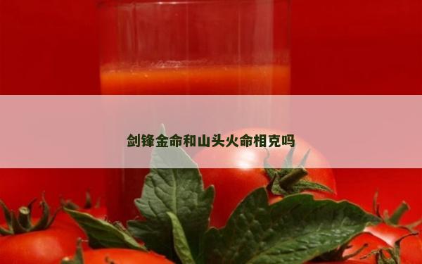 剑锋金命和山头火命相克吗