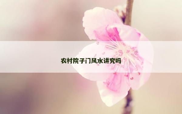 农村院子门风水讲究吗