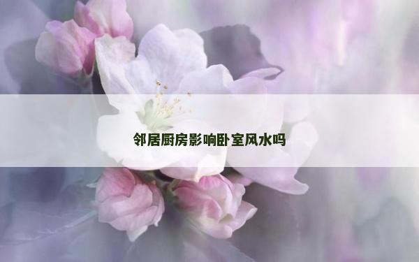 邻居厨房影响卧室风水吗
