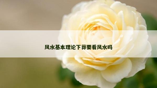 风水基本理论下葬要看风水吗