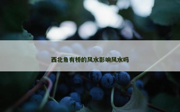 西北角有桥的风水影响风水吗