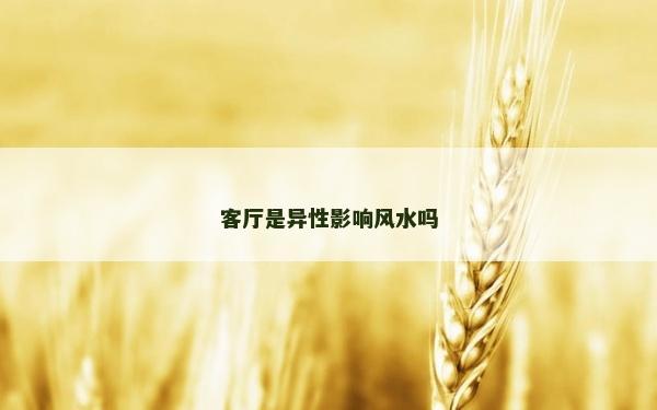 客厅是异性影响风水吗
