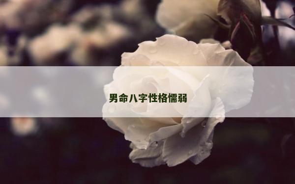 男命八字性格懦弱