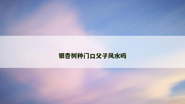 银杏树种门口父子风水吗