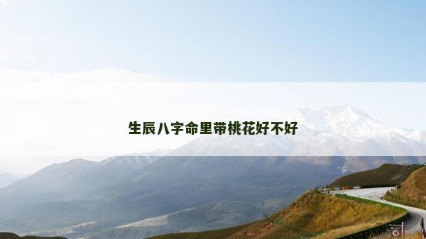 生辰八字命里带桃花好不好