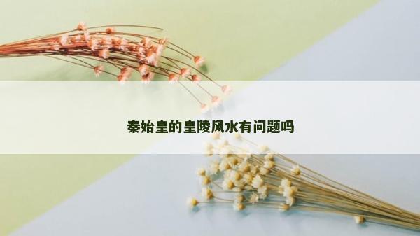秦始皇的皇陵风水有问题吗