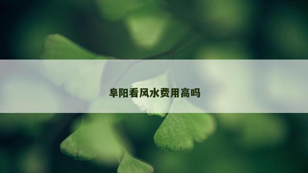 阜阳看风水费用高吗