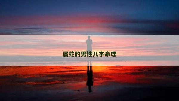 属蛇的男性八字命理