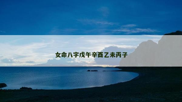 女命八字戊午辛酉乙未丙子