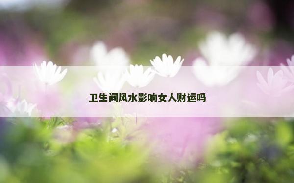 卫生间风水影响女人财运吗