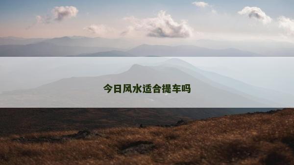 今日风水适合提车吗