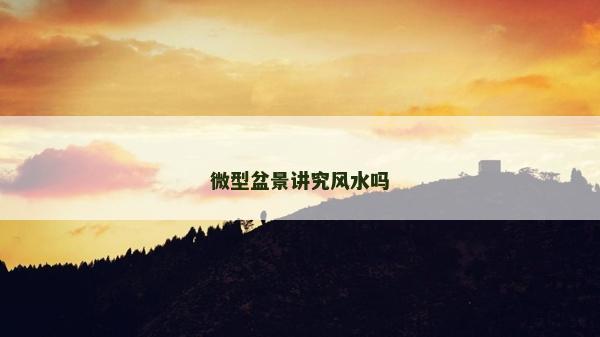 微型盆景讲究风水吗